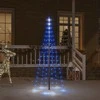 Kalėdų eglutė ant vėliavos stiebo, 180cm, 108 mėlynos LED