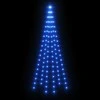 Kalėdų eglutė ant vėliavos stiebo, 180cm, 108 mėlynos LED