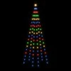 Kalėdų eglutė ant vėliavos stiebo, 180cm, 108 spalvotos LED