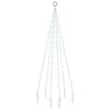 Kalėdų eglutė ant vėliavos stiebo, 180cm, 108 šaltos baltos LED