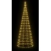 Kalėdų eglutė ant vėliavos stiebo, 300cm, 550 šiltų LED