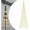 Kalėdų eglutė ant vėliavos stiebo, 500cm, 1534 šiltos LED