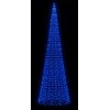 Kalėdų eglutė ant vėliavos stiebo, 500cm, 1534 mėlynos LED
