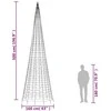Kalėdų eglutė ant vėliavos stiebo, 500cm, 1534 mėlynos LED