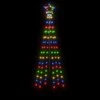 Kalėdų eglutė su kuoliuku, įvairių spalvų, 108LED, 180cm