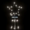 Kalėdų eglutė su kuoliuku, šaltos baltos spalvos, 108LED, 180cm