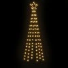 Kalėdų eglutė su kuoliuku, šiltos baltos spalvos, 108LED, 180cm