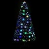 Kalėdų eglutė su LED snaigėmis, juoda, 120cm, optinis pluoštas