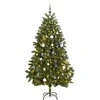 Kalėdų eglutė su šarnyrinėmis šakomis/LED/žaisliukais, 270cm