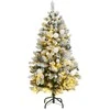 Kalėdų eglutė su šarnyrinėmis šakomis/LED/žaisliukais, 120cm