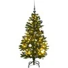 Kalėdų eglutė su šarnyrinėmis šakomis/LED/žaisliukais, 150cm