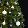 Kalėdų eglutė su šarnyrinėmis šakomis/LED/žaisliukais, 300cm