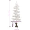 Kalėdų eglutė su vazonu, balta, 120cm, PVC, spiralės formos