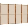 Kambario pertvara, 4 segmentai, taupe spalvos, 280x180cm