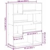 Kambario pertvara, betono pilka, 100x33x125,5cm, mediena