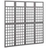 Kambario pertvara/treliažas, 4 dalių, pilka, 161x180cm, eglė