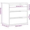 Kampinė komoda su stalčiais, ąžuolo, 60x41x58cm, mediena
