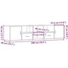 Kampinė spintelė, sonoma ąžuolo spalvos, 200x40x45cm, mediena