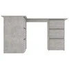 Kampinis rašomasis stalas, betono, 145x100x76cm, mediena