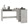 Kampinis stalas, betono, 120x140x75cm, mediena, L formos