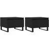 Kavos staliukai, 2vnt., juodi, 50x46x35cm, apdirbta mediena