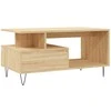 Kavos staliukas, ąžuolo spalvos, 90x49x45cm, apdirbta mediena