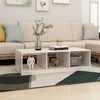Kavos staliukas, baltas, 110x50x34cm, pušies medienos masyvas