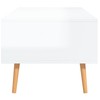 Kavos staliukas, baltas, 100x49,5x43cm, apdirbta mediena