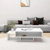 Kavos staliukas, baltos spalvos, 105x55x32cm, apdirbta mediena