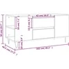 Kavos staliukas, betono pilkas, 102x44,5x50cm, apdirbta mediena