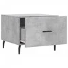 Kavos staliukas, betono pilkas, 50x50x40cm, apdirbta mediena