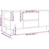 Kavos staliukas, juodas, 102x44,5x50cm, apdirbta mediena