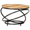 Kavos staliukas, juodas, 60x60x40cm, mango medienos masyvas