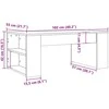 Kavos staliukas, medienos, 102x55x42cm, apdirbta mediena