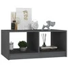 Kavos staliukas, pilkas, 75x50x33,5cm, pušies medienos masyvas
