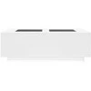 Kavos staliukas su Infinity LED, baltas, 116x69x40cm