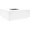 Kavos staliukas su Infinity LED, baltas, 100x100x40cm