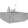 Kavos staliukas su Infinity LED, betono, 100x100x40cm
