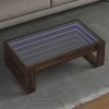 Kavos staliukas su Infinity LED lemputėmis, rudas, 90x53x30cm
