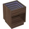 Kavos staliukas su Infinity LED lemputėmis, rudas, 40x40x50cm