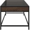 Kavos staliukas su Infinity LED lemputėmis, rudas, 70x50x41cm