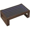 Kavos staliukas su Infinity LED lemputėmis, rudas, 90x53x30cm