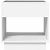 Kavos staliukas su Infinity LED lemputėmis, baltas, 50x50x50cm