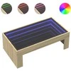 Kavos staliukas su Infinity LED lemputėmis, ąžuolo, 90x50x30cm