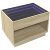 Kavos staliukas su Infinity LED lemputėmis, ąžuolo, 70x50x50cm