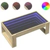 Kavos staliukas su Infinity LED lemputėmis, ąžuolo, 90x53x30cm