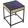 Kavos staliukas su Infinity LED lemputėmis, ąžuolo, 40x40x51cm