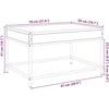Kavos staliukas su Infinity LED lemputėmis, ąžuolo, 70x50x41cm
