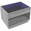 Kavos staliukas su Infinity LED lemputėmis, pilkas, 70x50x50cm