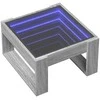 Kavos staliukas su Infinity LED lemputėmis, pilkas, 50x53x30cm